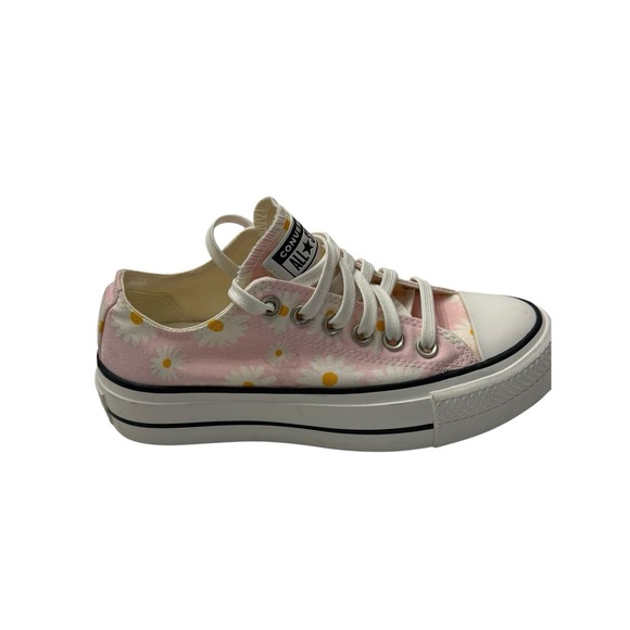 VTG Y2K Converse All Stars Chuck Taylor Platform Low Rise Camp Daisies Pink SZ 5 - Picture 2 of 14